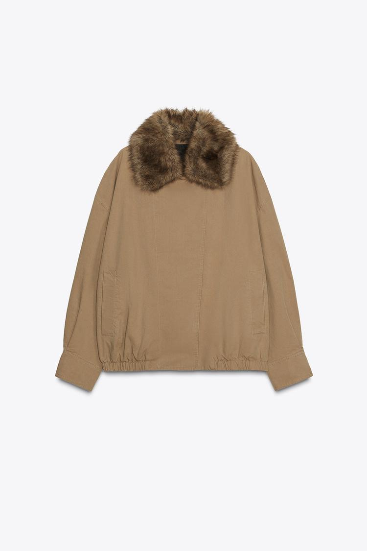 Chaqueta Bomber con pelo