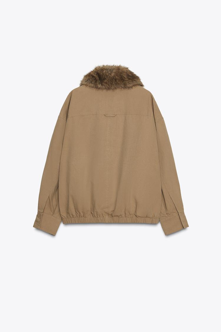 Chaqueta Bomber con pelo