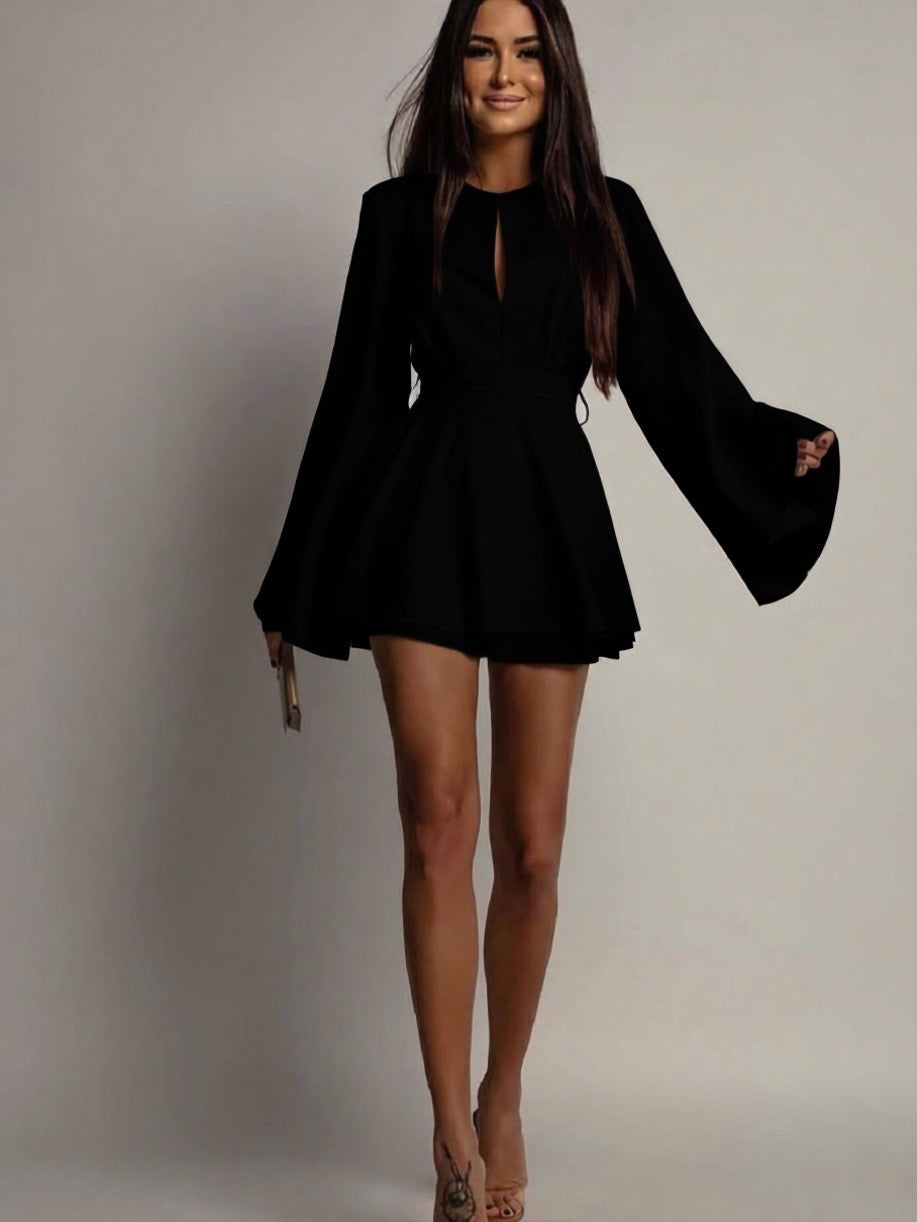 Luna | Vestido corto negro