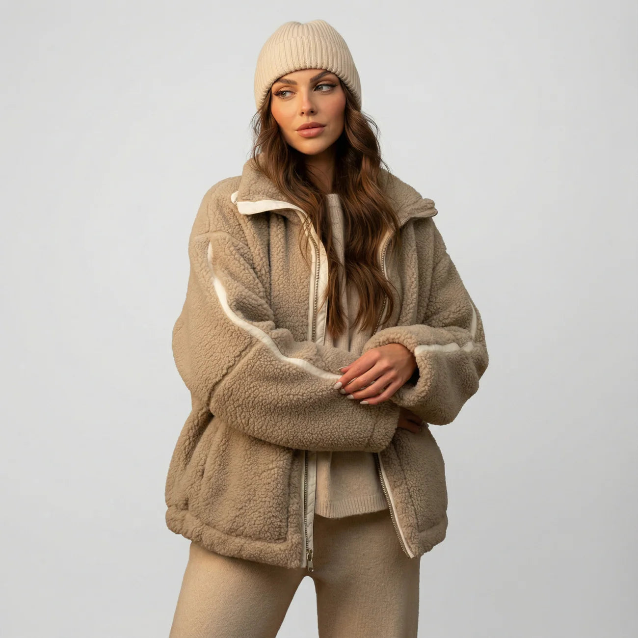 Chaqueta polar de peluche