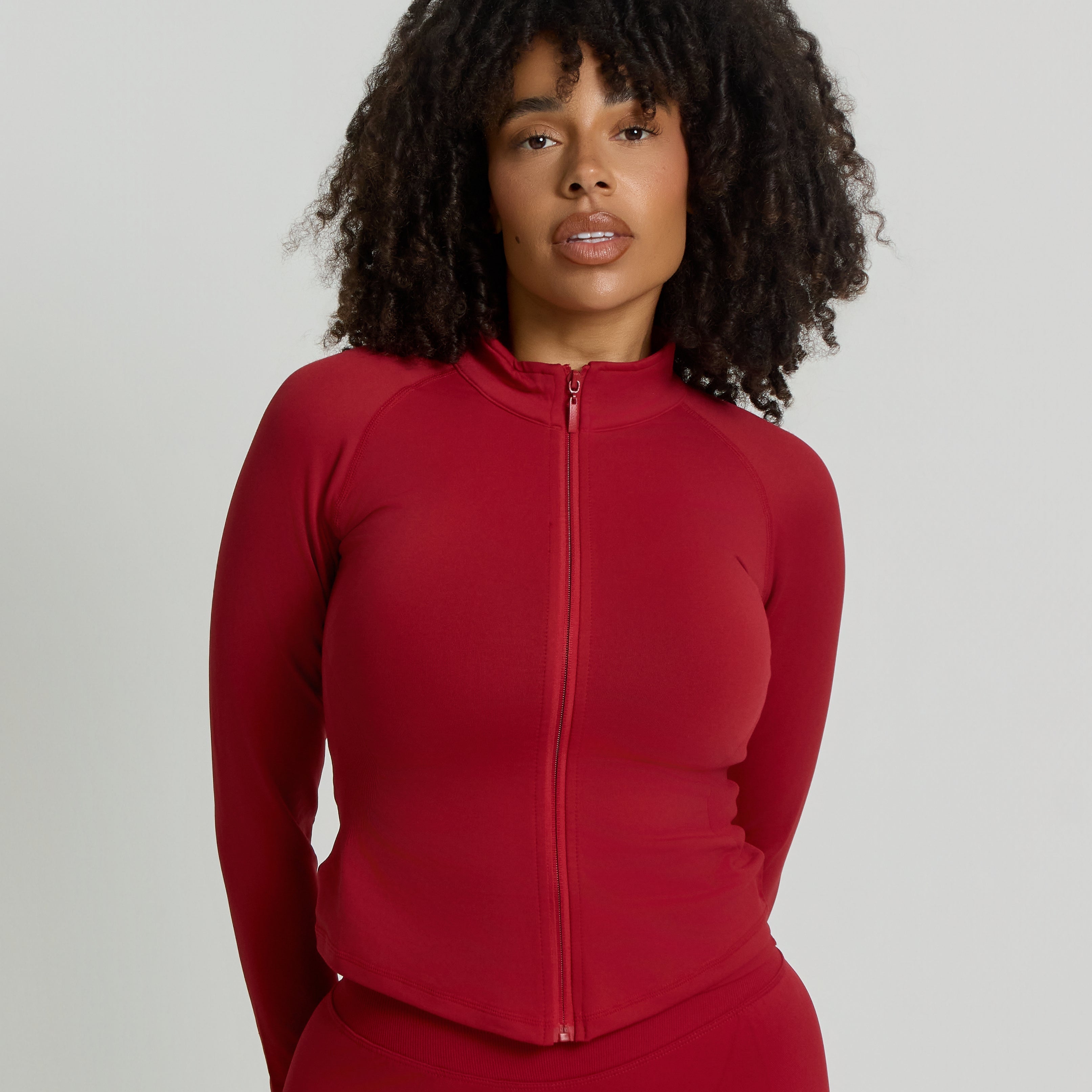 Chaqueta Zip | Cherry Red