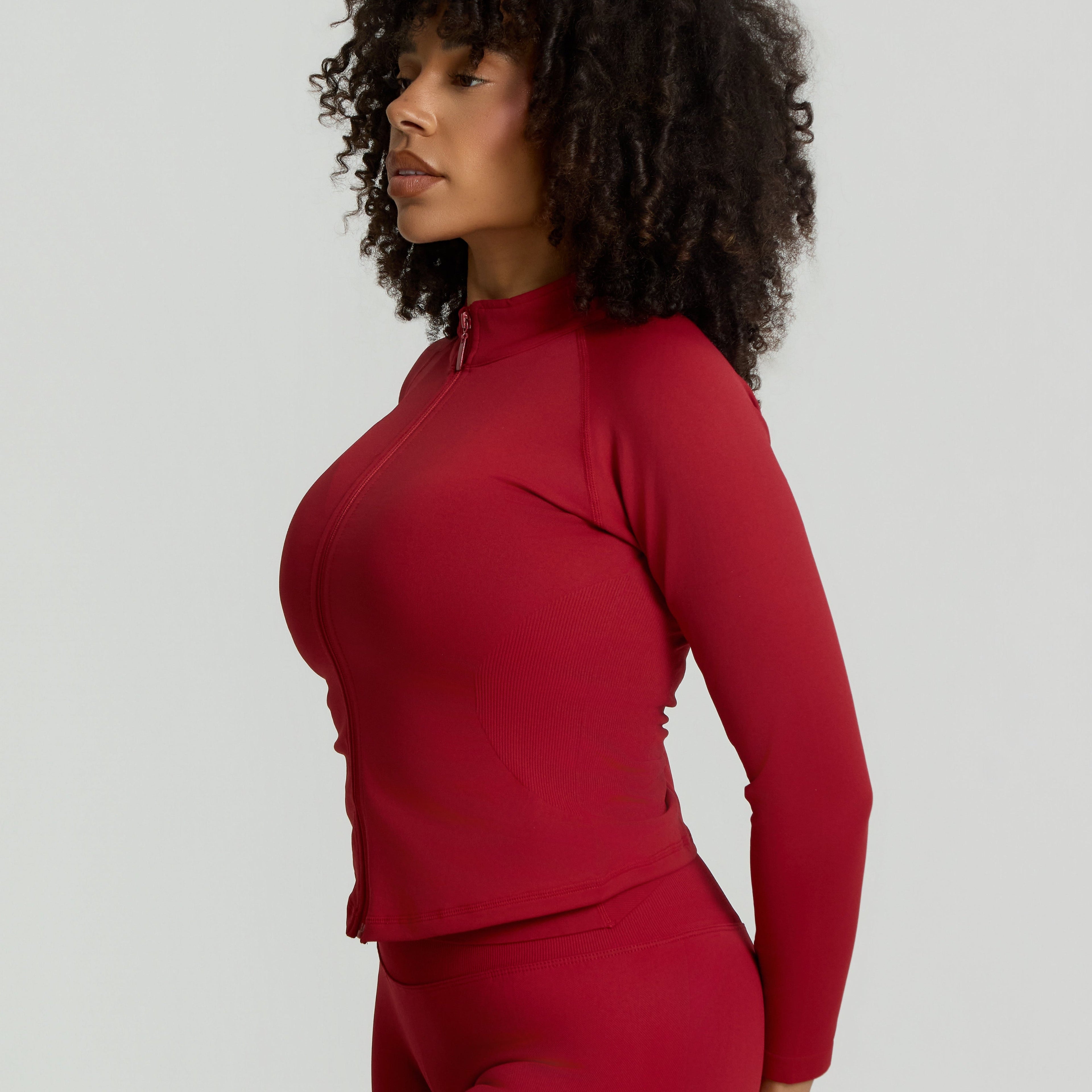 Chaqueta Zip | Cherry Red