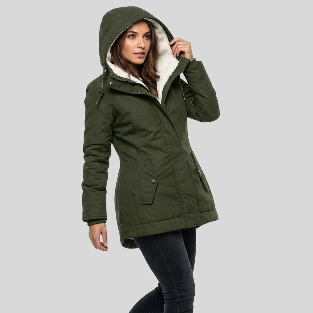 Elegante chaqueta impermeable