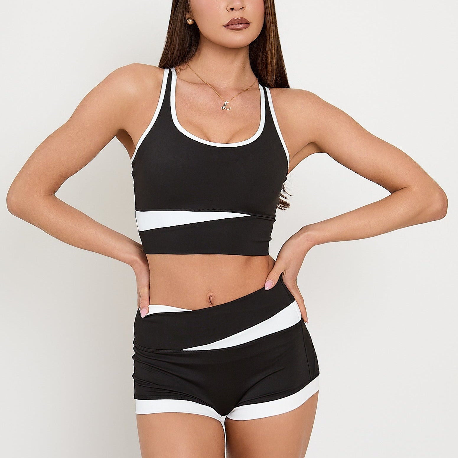 Conjunto Top y Shorts | Black and White
