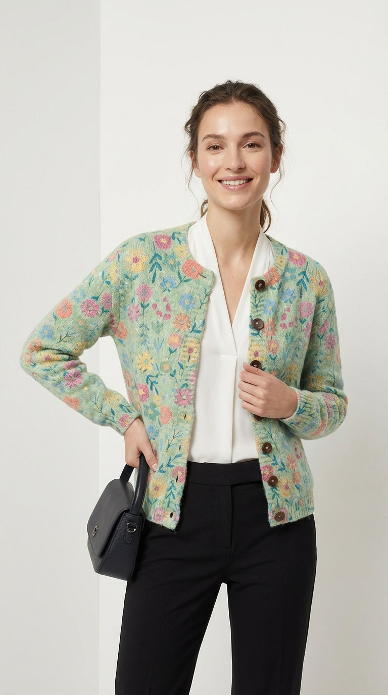 Jersey Floral de Punto Suave