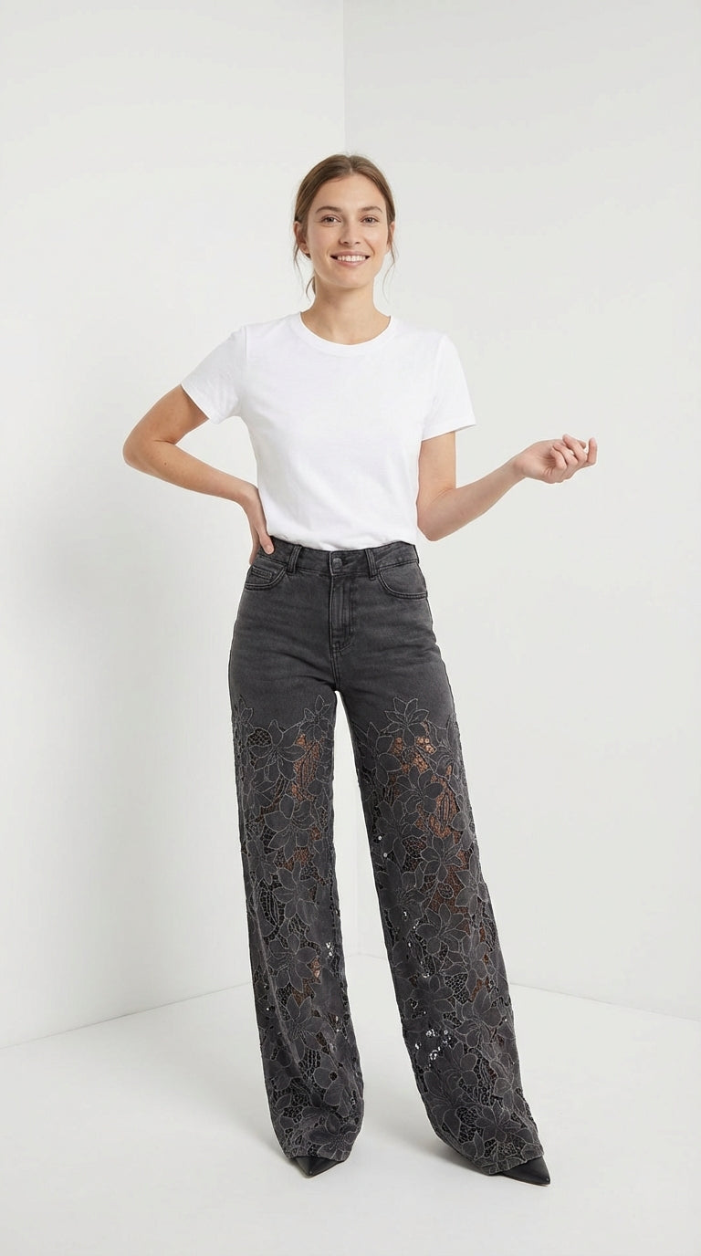 Vaqueros elegantes de moda para mujer