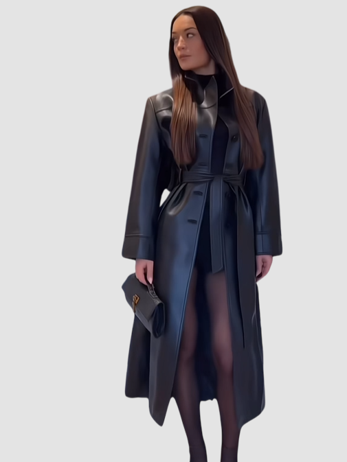 Gabardina elegante negra