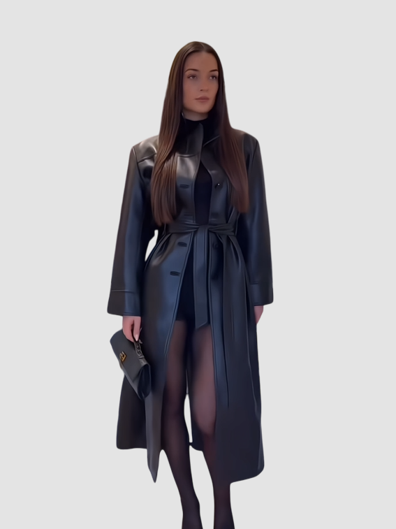 Gabardina elegante negra