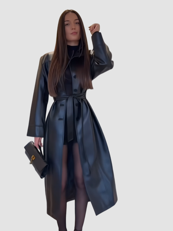 Gabardina elegante negra