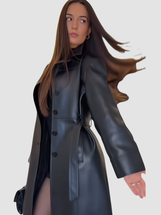 Gabardina elegante negra