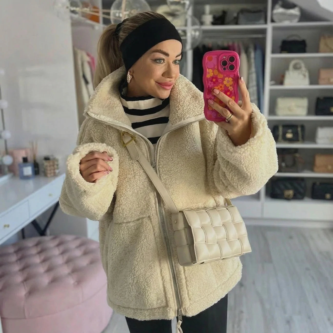 Chaqueta polar de peluche