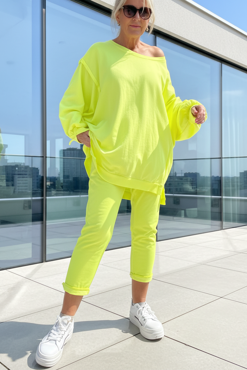 Conjunto amarillo neón mejorado