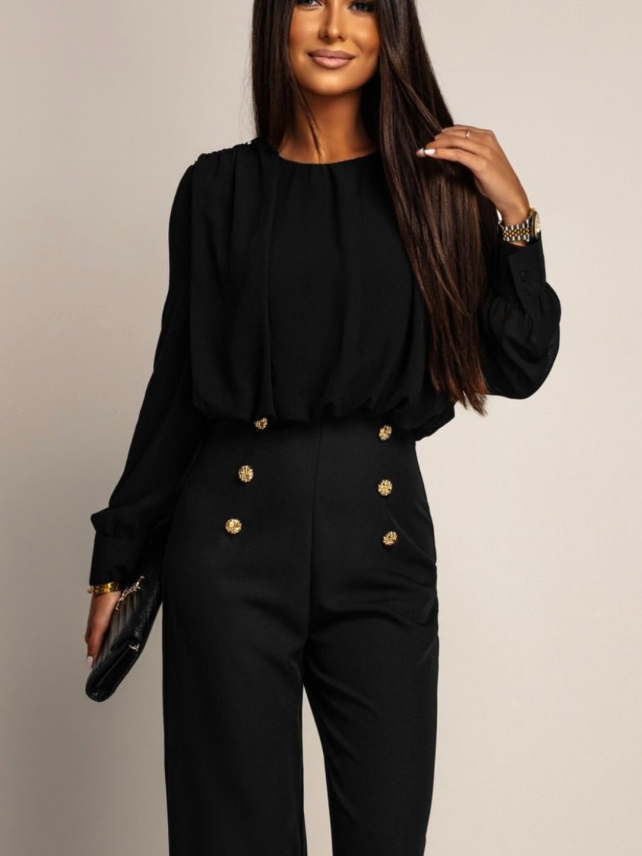 Pantalón botón negro
