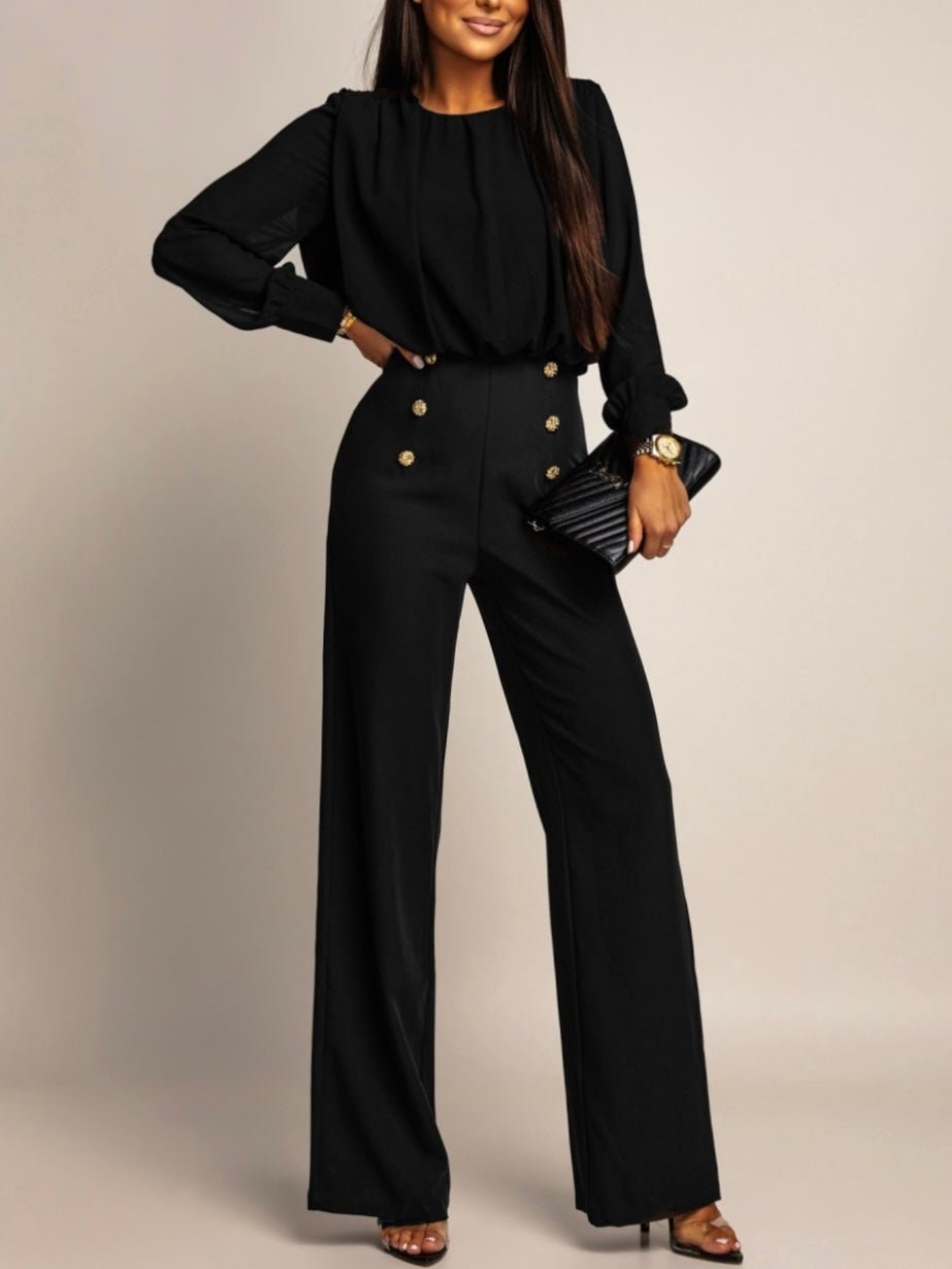 Pantalón botón negro