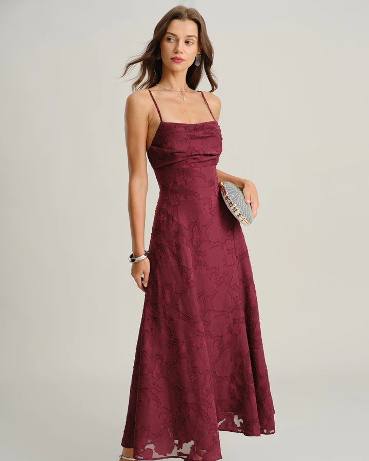 Mica | Vestido largo  jacquard