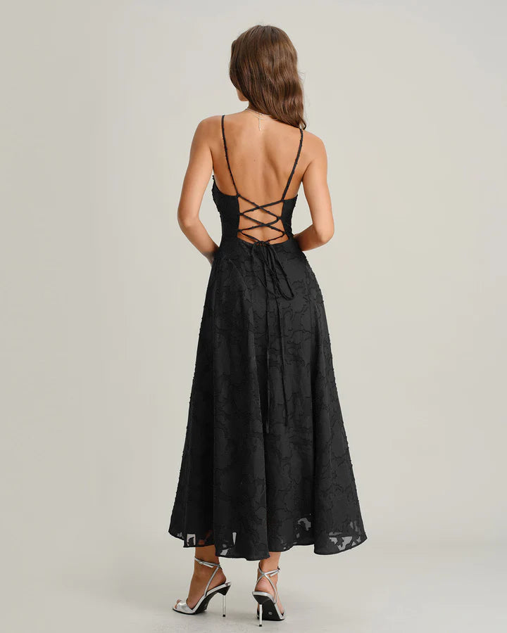 Mica | Vestido largo  jacquard