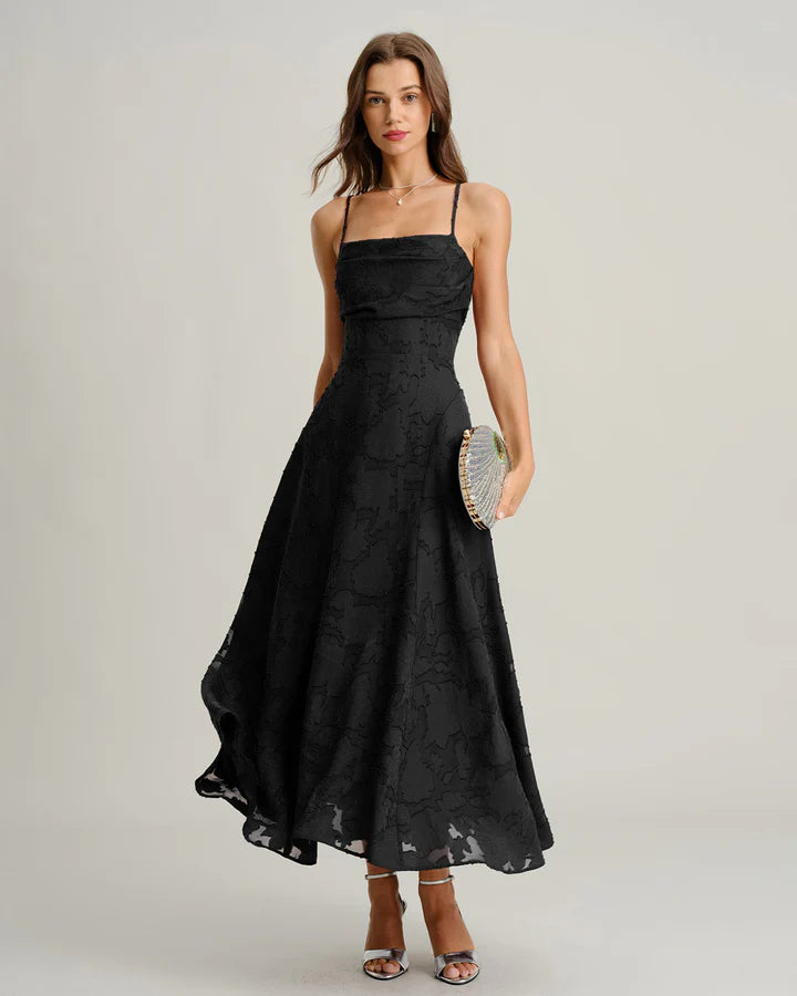 Mica | Vestido largo  jacquard