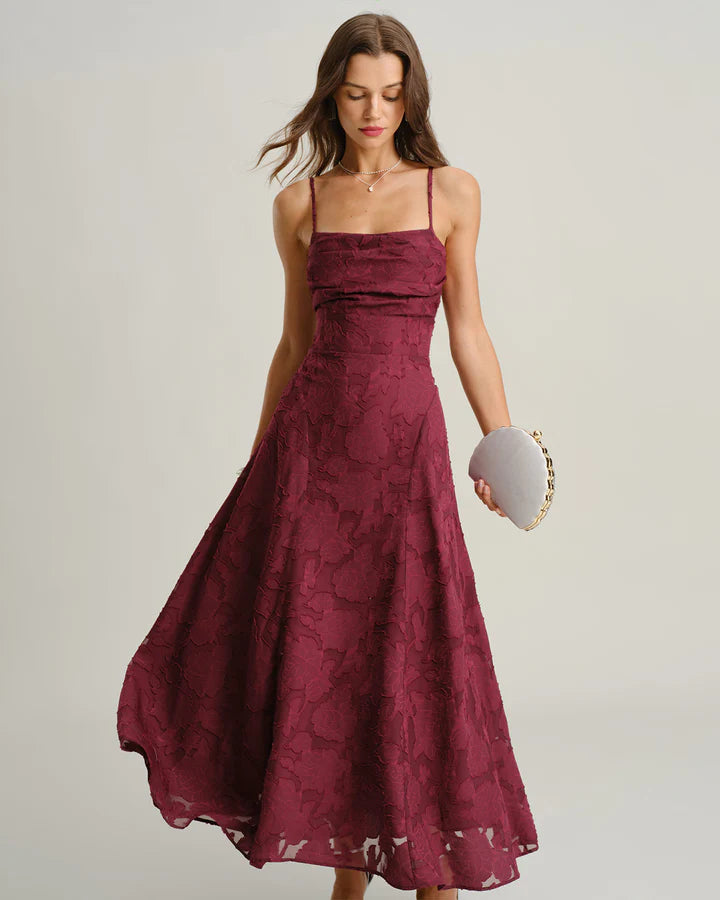 Mica | Vestido largo  jacquard